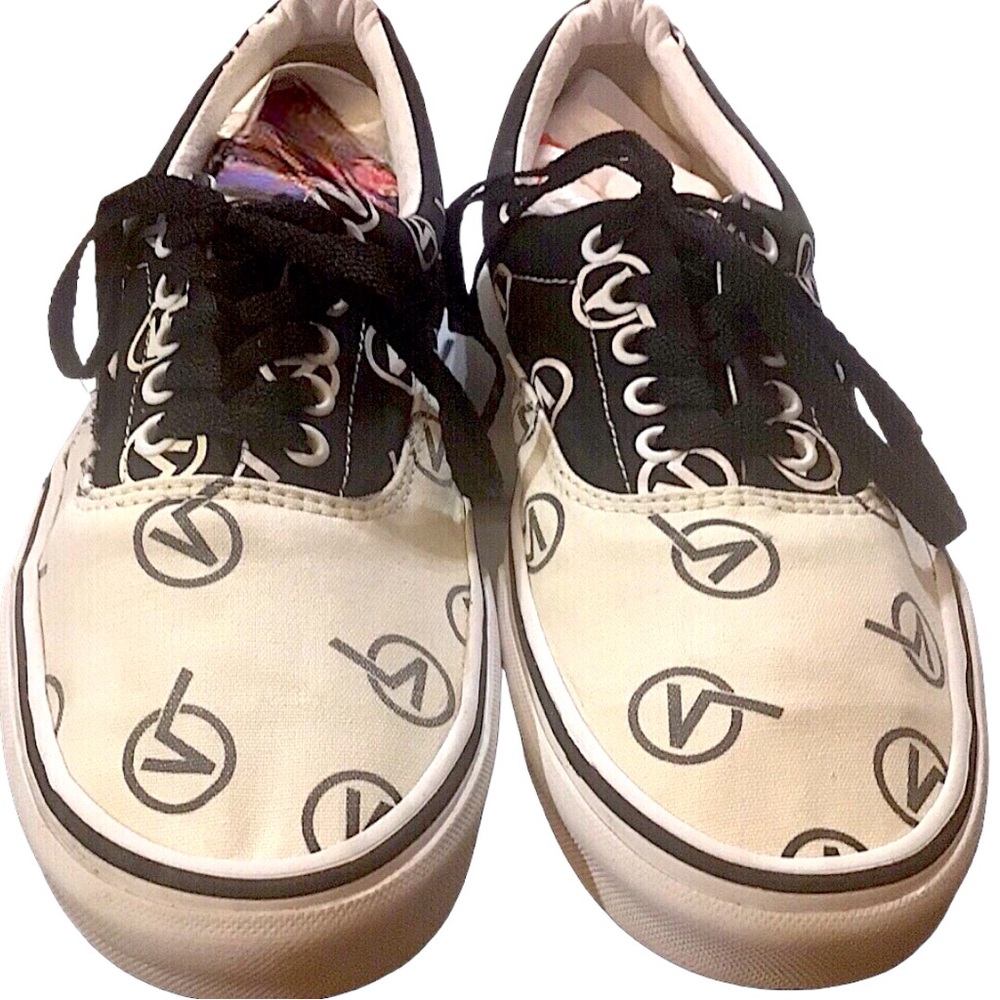 Vans Circle V Era Black/Marshmallow US Mens Sz 9.5 Sneakers